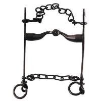 MAREMMA BIT HANDMADE IRON BLACK WITH CURB CHAIN AND CHAIN