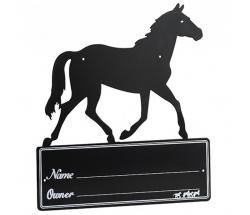 NAME PLATE FOR BOX FOR HORSE AND OWNER - 6362