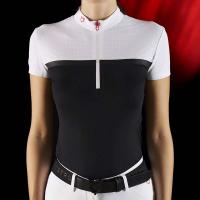 EQUESTRO RIDERTECHNOLOGY WOMEN COMPETITION POLO IN PERFORATED FABRIC - 9931