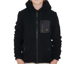 EQUESTRO JUNIOR TEDDY JACKET IN SOFT PLUSH WITH HOOD - 9730