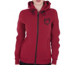 EQUESTRO WOMEN'S HOODED SWEATSHIRT IN FLEECE COTTON - 9740