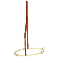 LEATHER NOSEBAND WITH RAWHIDE