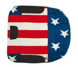 WESTERN BARREL SADDLE PAD U.S.A. FLAG PRINTED FABRIC - 5054