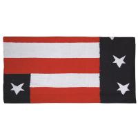WESTERN NAVAJO FABRIC RUG U.S.A. FLAG 32 X 32