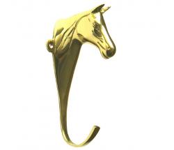 BRASS BRIDLE RACK HORSE HEAD SHAPED - 6263