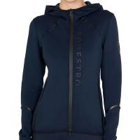 EQUESTRO WOMEN'S TRAINING HOODIE IN TECHNICAL JERSEY