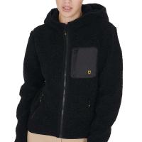 EQUESTRO TEDDY JACKET for women IN SOFT PLUSH WITH HOOD