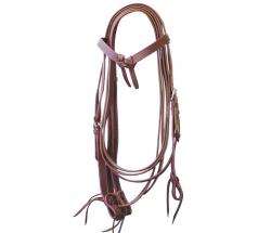 WESTERN ELITE LEATHER BRIDLE RIBBON FRONT - 4334