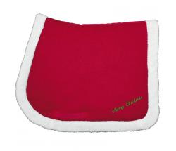 STUFFED SADDLECLOTH FOR CHRISTMAS WITH EMBROIDERY MERRY CHRISTMAS - 9306