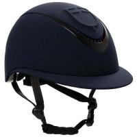 EQUESTRO RIDING HELMET WITH EMBOSSED LOGO AND WIDE VISOR