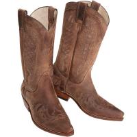 SANCHO BOOTS WESTERN NUBUK BOOTS WITH DECORATION
