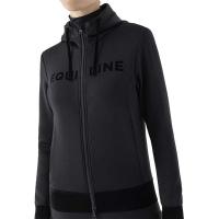 EQUILINE WOMEN'S HOODED ZIP-UP SWEATSHIRT WITH VELVET BAND