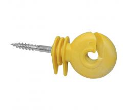 YELLOW SCREW INSULATOR FOR THREAD/WIRE/BANDS 25 pieces - 7462