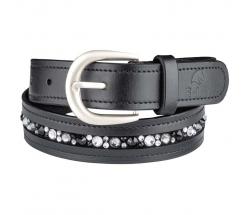 LEATHER BELT JEWEL ELT WITH CRYSTALS - 3829